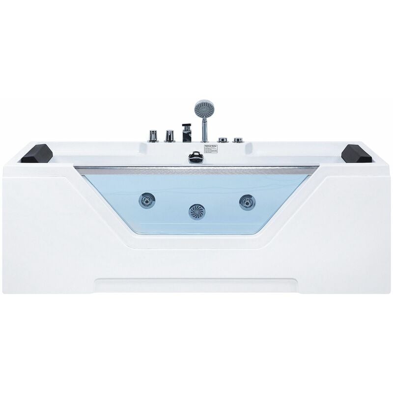 foto del prodotto beliani vasca idromassaggio acrilico sanitario bianco 6 getti 170 x 80 cm grenada