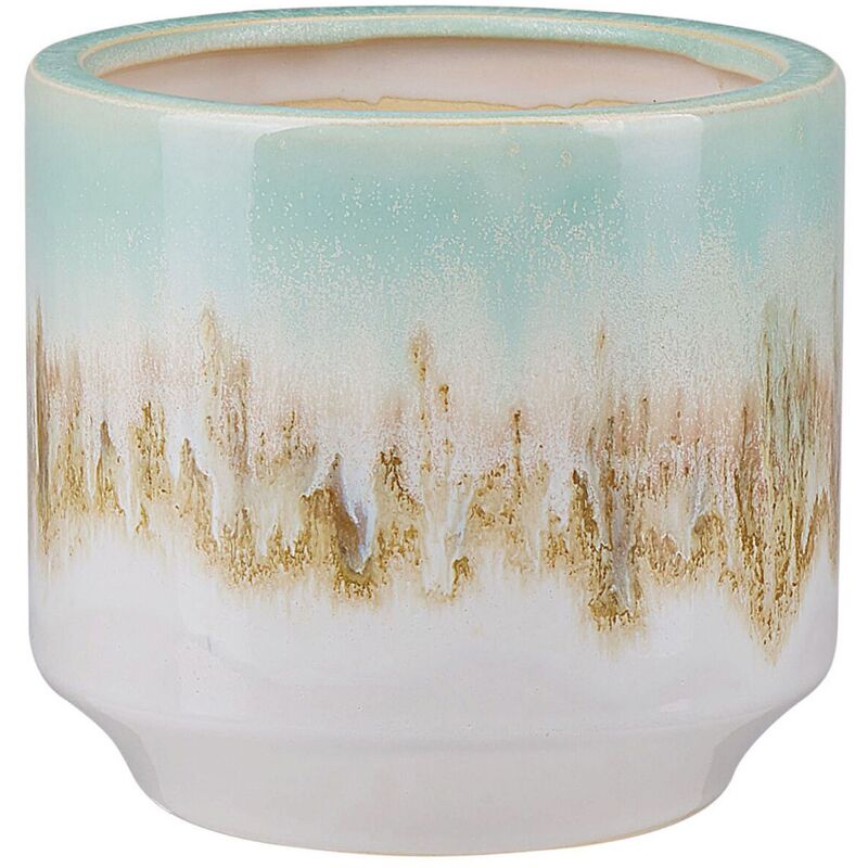 foto del prodotto beliani vaso decorativo per fiori multicolore in gres porcellanato cyme
