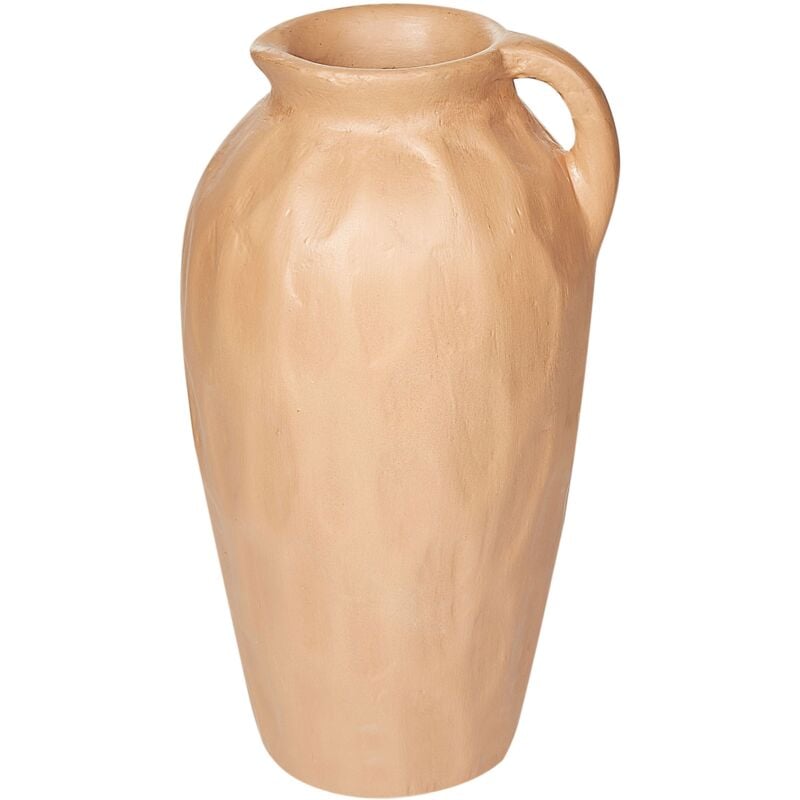 foto del prodotto beliani vaso decorativo tradizionale in terracotta fatto a mano home decor arancione taiping