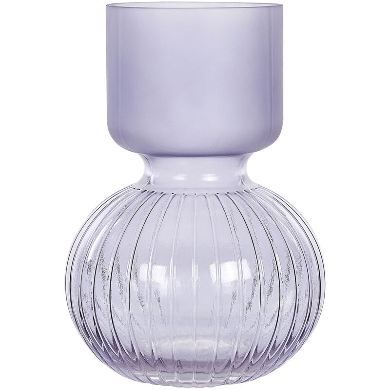 foto del prodotto beliani vaso di fiori rotondo viola 26 cm thetidio