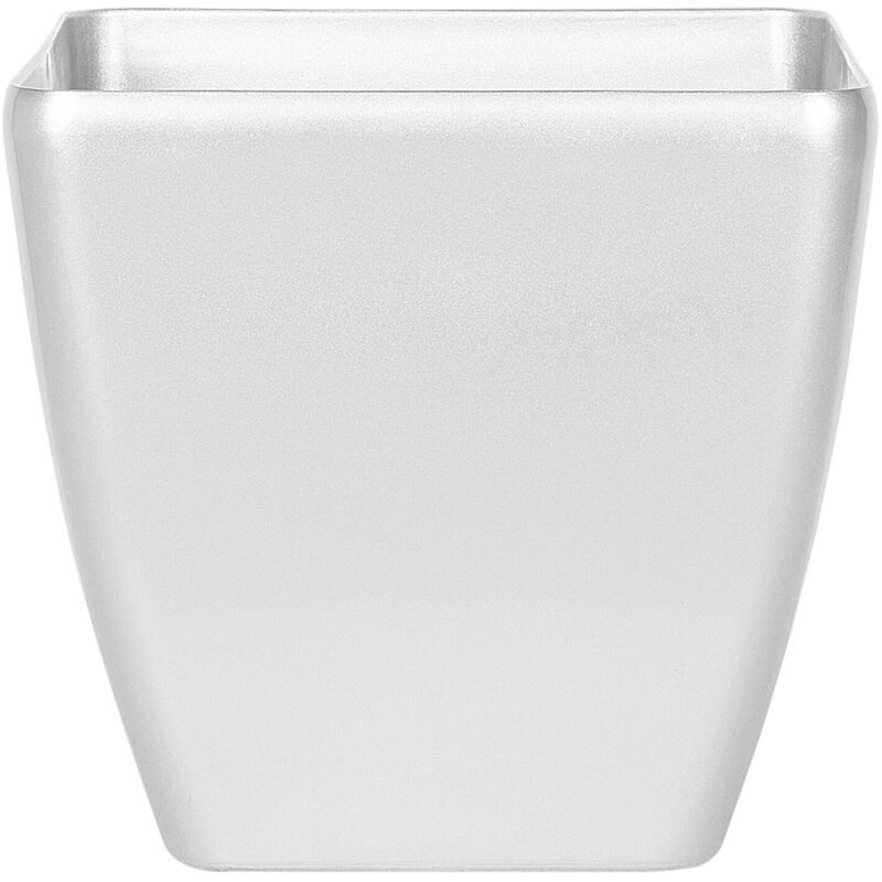 foto del prodotto beliani vaso per piante argilla sintetica argentata esterni o interni 49 x 49 cm astras