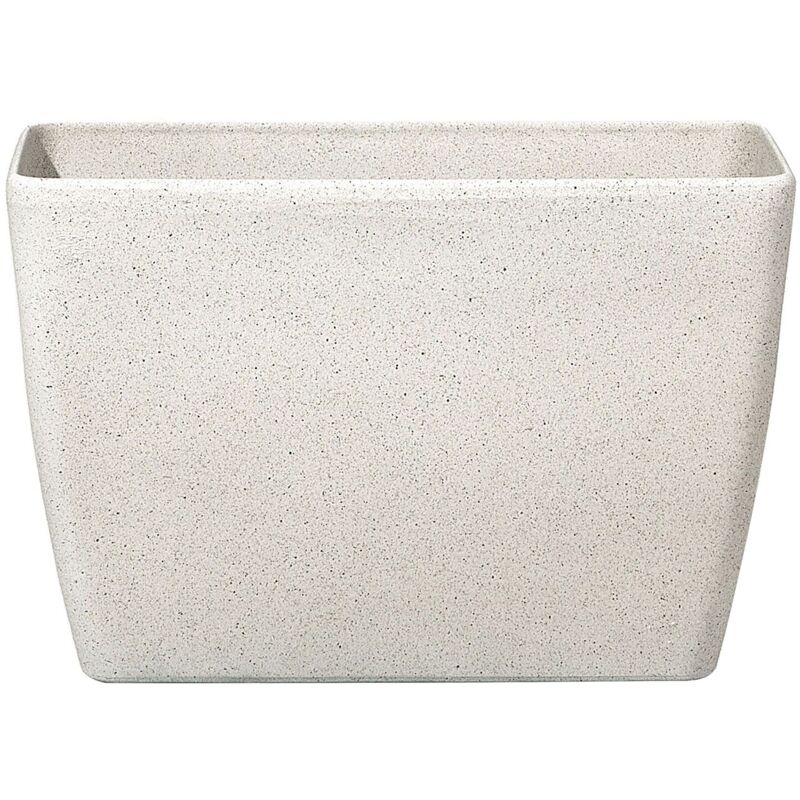 foto del prodotto beliani vaso per piante in simil pietra beige moderno 60 x 27 x 41 cm baris