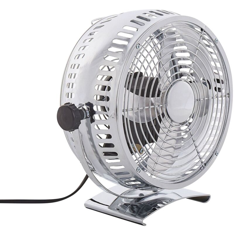 foto del prodotto beliani ventilatore da scrivania piccolo accessiorio decor 24 cm argento ribble