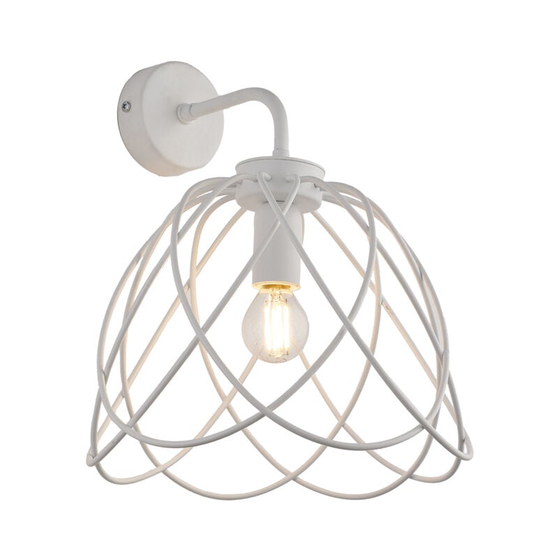 foto del prodotto belight applique moderna 1 luce pagoda in ferro laccato bianco