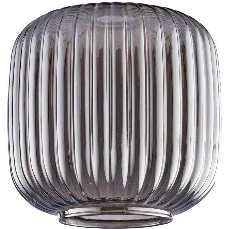 foto del prodotto belight diffusore in vetro soffiato grigio specchiato decoro effetto plisse 