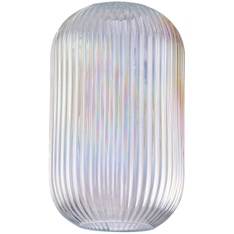 foto del prodotto belight diffusore in vetro trasparente iridato effetto plisse 