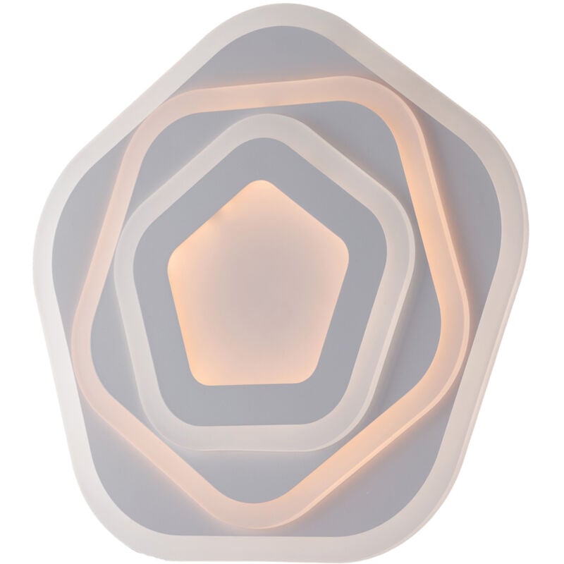 foto del prodotto belight plafoniera in metallo bianco e acrilico con led integrato in due temperature di colore