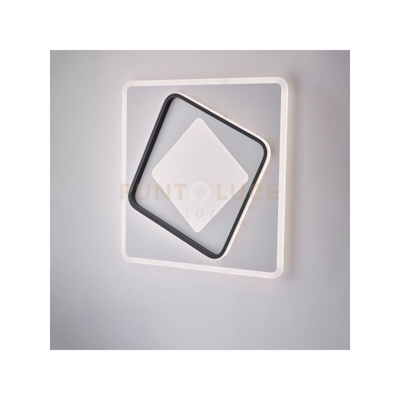 foto del prodotto belight plafoniera moderna lulu in alluminio bianco nero led integrato cct