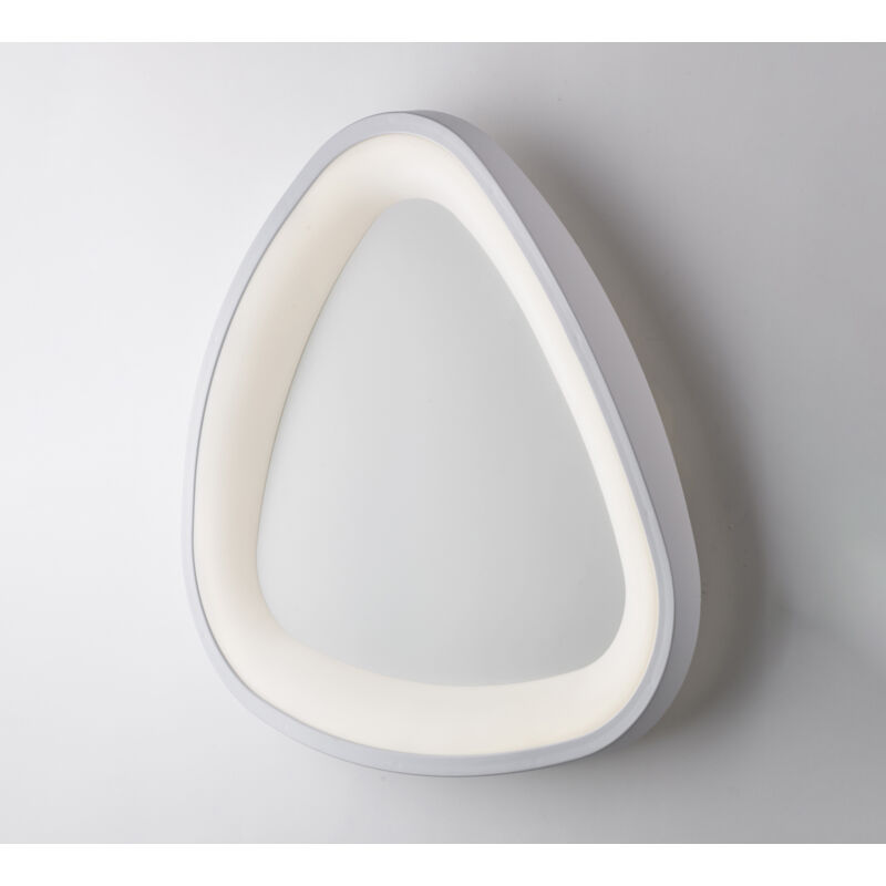 foto del prodotto belight plafoniera moderna triangolare anna led integrato in alluminio bianco