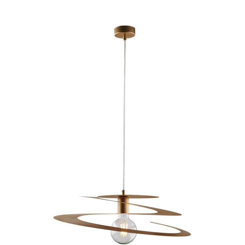 foto del prodotto belight sospensione moderna 1 luce spring ferro laccato oro taglio laser