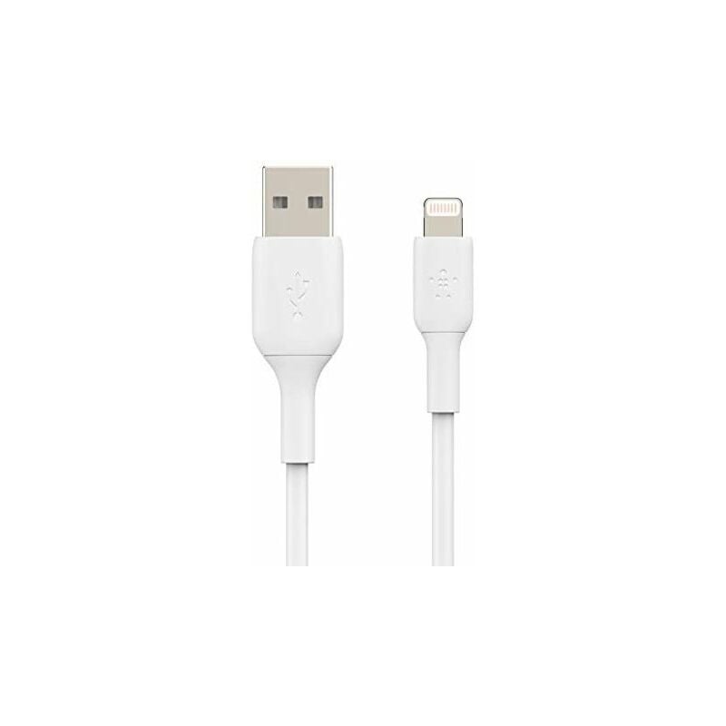 foto del prodotto belkin boost charge lightning cable cavo da lightning a usb per iphone, ipad e airpods , cavo di ricarica per iphone con certificazione mfi bianco,