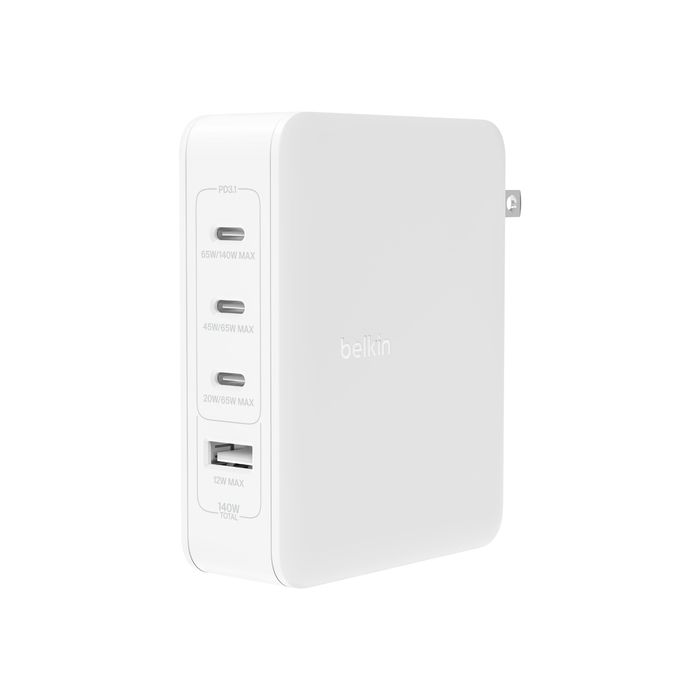 foto del prodotto belkin boostcharge pro 140w 4 port gan wall charge