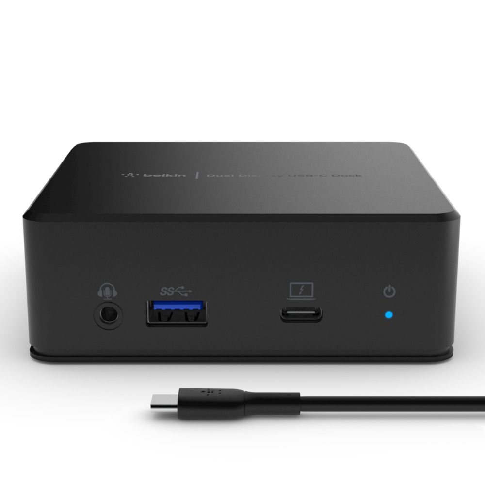foto del prodotto belkin usb c dual display docking station usb 3.2 gen 1 3.1 gen 1 type c nero