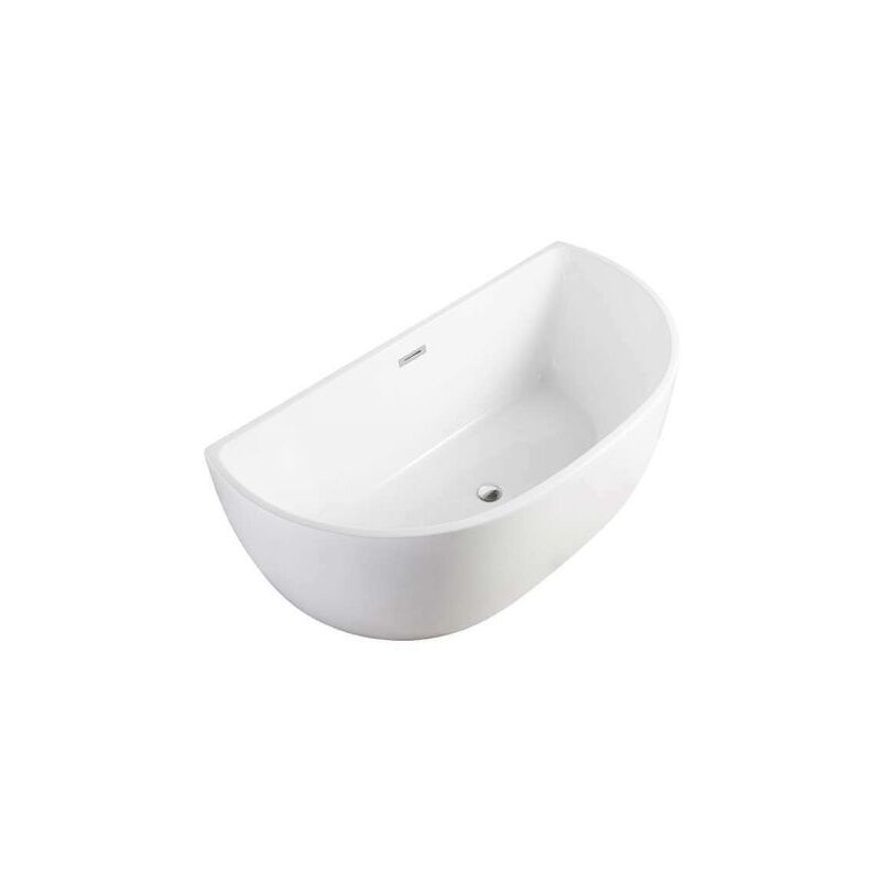 foto del prodotto bella vasca a semi isola vasca da bagno a parete elegante e raffinata robusta di facile manutenzione 80x170x58cm