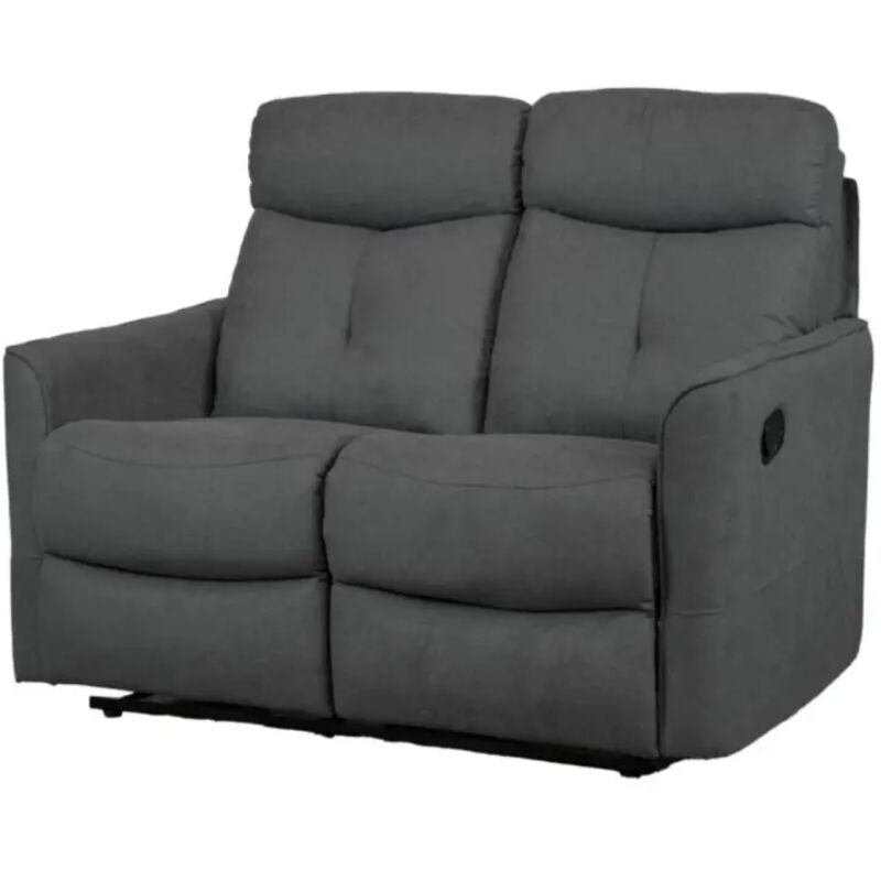 foto del prodotto bellahome divano 2 posti mia con recliner manuale grigio antracite 127x90x101 cm