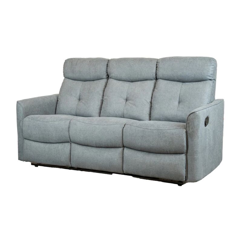 foto del prodotto bellahome divano 3 posti mia con recliner manuale grigio antracite 179x90x101 cm