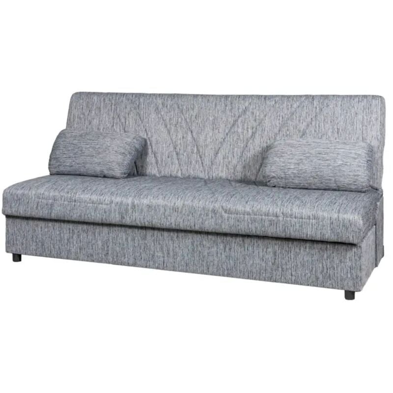 foto del prodotto bellahome - divano letto 3 posti 'fiji' grigio con cassettone contenitore, 183x81x89 cm