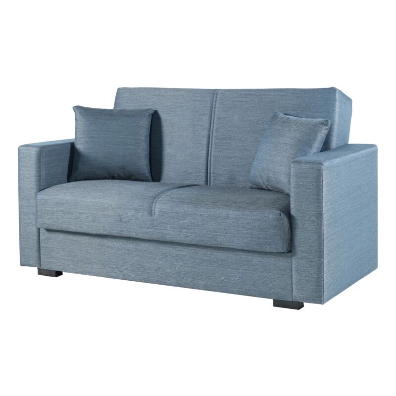 foto del prodotto bellahome divano letto afrodite 2 posti grigio blu 155x80x87 cm
