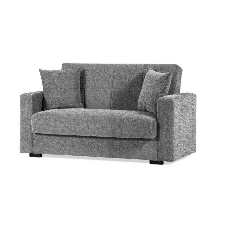 foto del prodotto bellahome divano letto nora 2 posti grigio, 155x80x87 cm