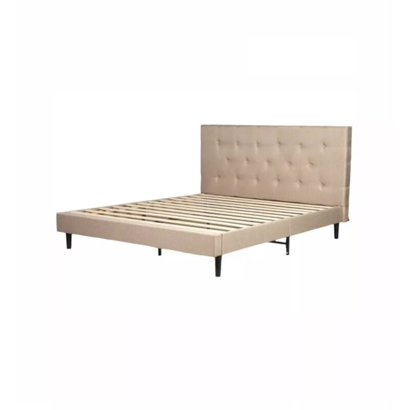 foto del prodotto bellahome letto matrimoniale parigi beige 160x200x102 cm