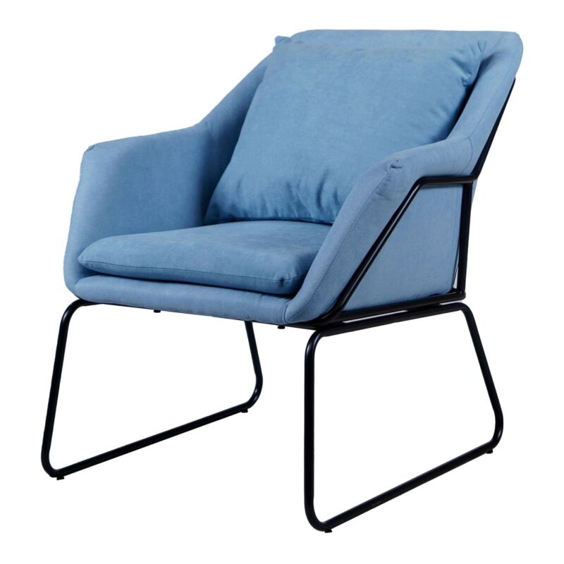 foto del prodotto bellahome poltrona oslo azzurra, 68x70x79,5 cm