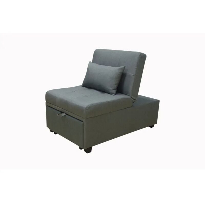 foto del prodotto bellahome pouf 3 in 1 grigio trasformabile in poltrona e sofa, 190x80x42 cm