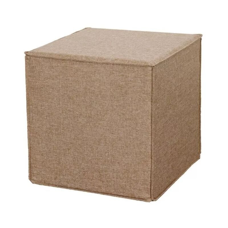 foto del prodotto bellahome - pouf pieghevole 'dado' in tessuto rimovibile cammello, 41x41x41 cm