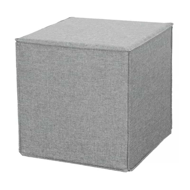foto del prodotto bellahome - pouf pieghevole 'dado' in tessuto rimovibile grigio, 41x41x41 cm