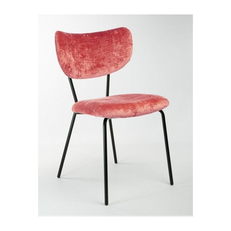 foto del prodotto bellelli design - sedia velluto imbottita design moderno qualità made in italy - telaio metallo nero velluto pregiato 5 colori - suri colore velluto