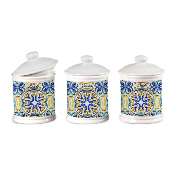 foto del prodotto bellintavola barattolo ceramica terre 3 pezzi