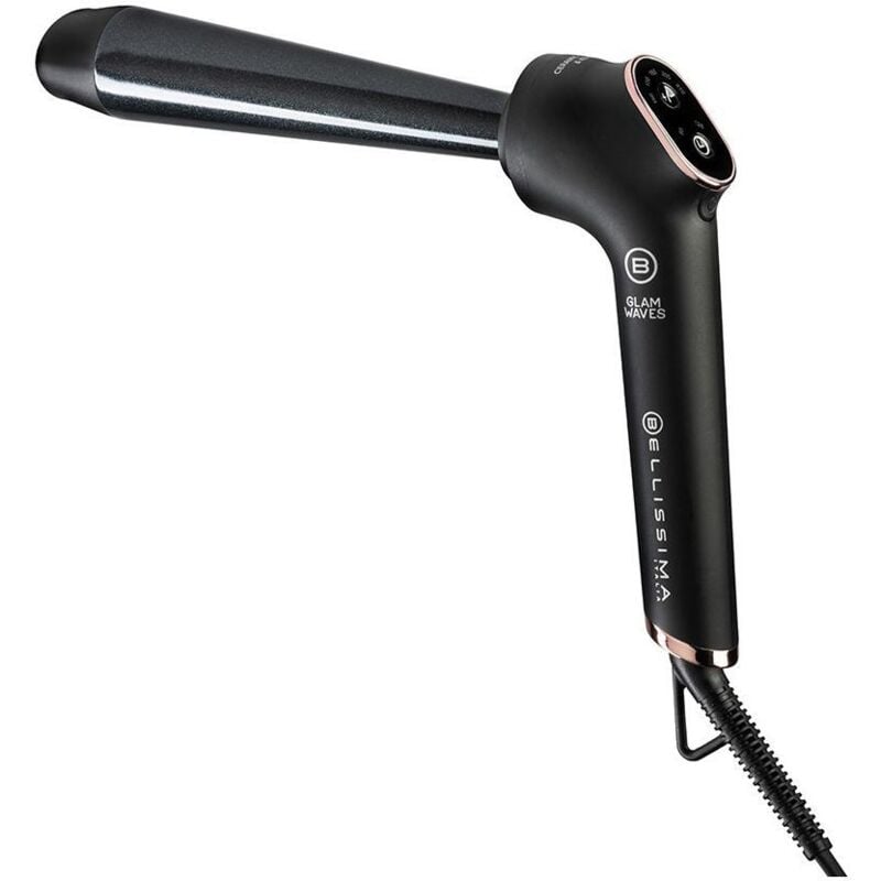 foto del prodotto bellissima ferro per ricci glam waves 11856 conico 5 temperature nero e rose gold