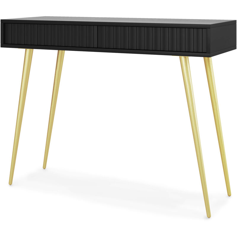 foto del prodotto bello toeletta 104 cm nero con gambe dorate selsey