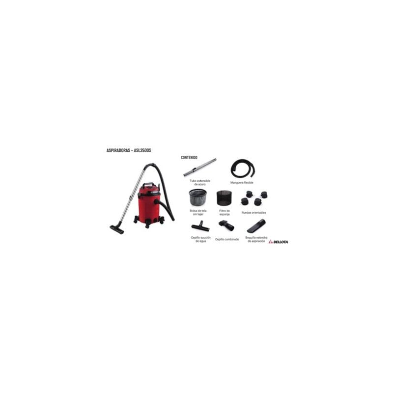 foto del prodotto bellota asl2500se aspirapolvere 2000 w 25 l solido liquido