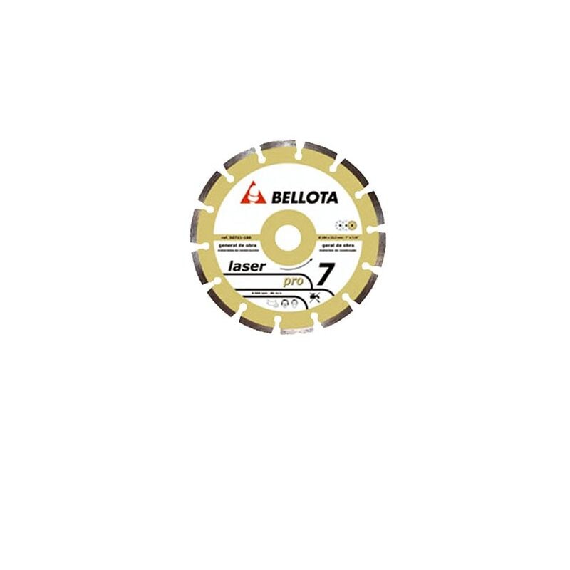 foto del prodotto bellota disco da taglio acorn 50711 230x22,2x7,0mm laser pro7 segmenti base
