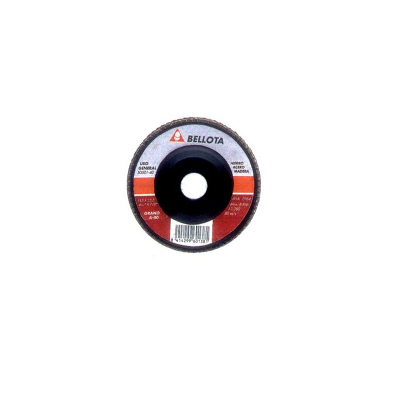 foto del prodotto bellota foglio abrasivo in metallo corindone acorn disc 50501 60