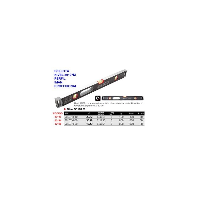 foto del prodotto bellota magnete con profilo acorn 50107m 80 di livello professionale