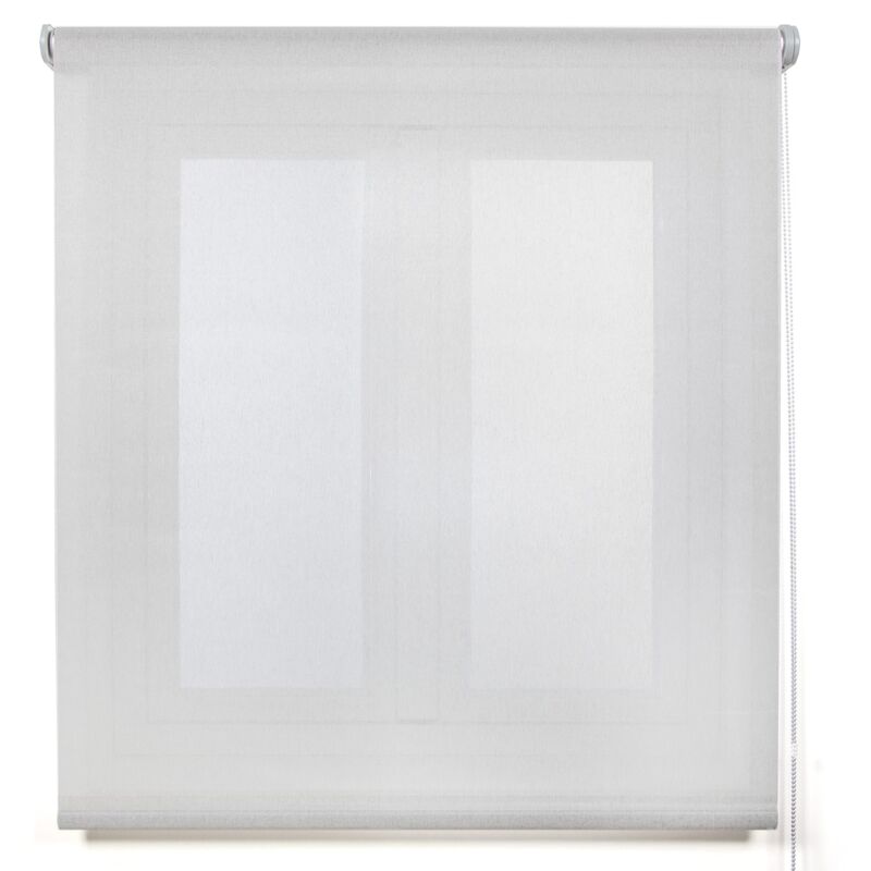 foto del prodotto belmont tenda avvolgibile in tessuto traslucido lucido, colore grigio argento, 130 x 180 cm larghezza per altezza . dimensioni del tessuto 127 x