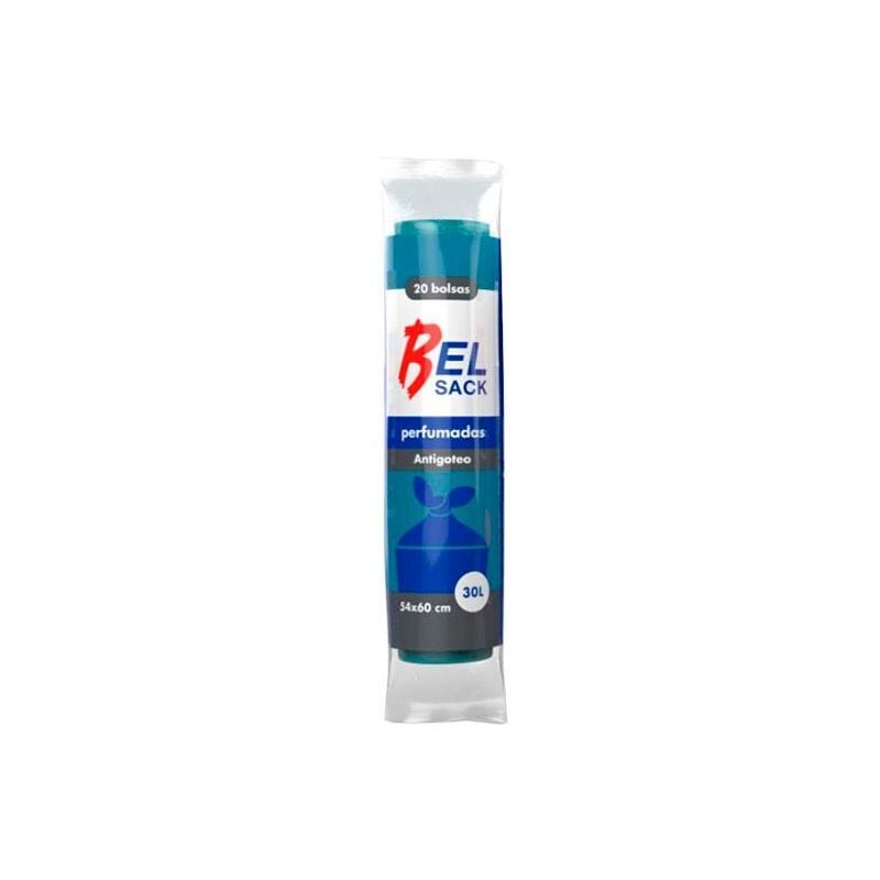 foto del prodotto belsack sacchi per rifiuti domestici g55 30l 54x60 bianco rotolo 20u .