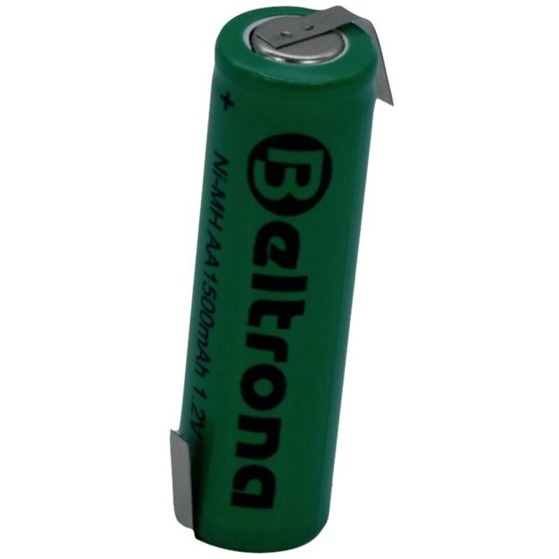 foto del prodotto beltrona aa1500 batteria ricaricabile speciale stilo aa linguette a saldare a z nimh 1.2 v 1500 mah