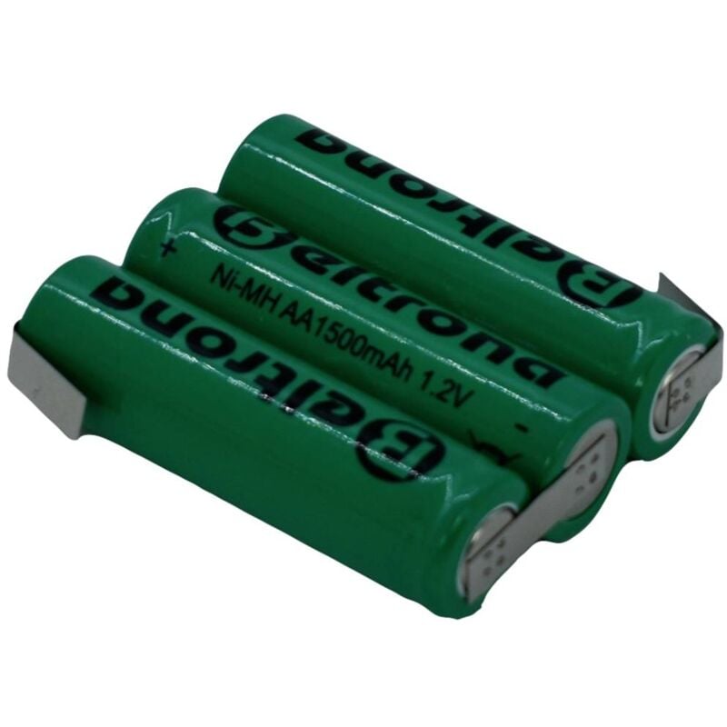 foto del prodotto beltrona pacco batteria 3x stilo aa 3aa1500 linguette a saldare a z nimh 3.6 v 1500 mah
