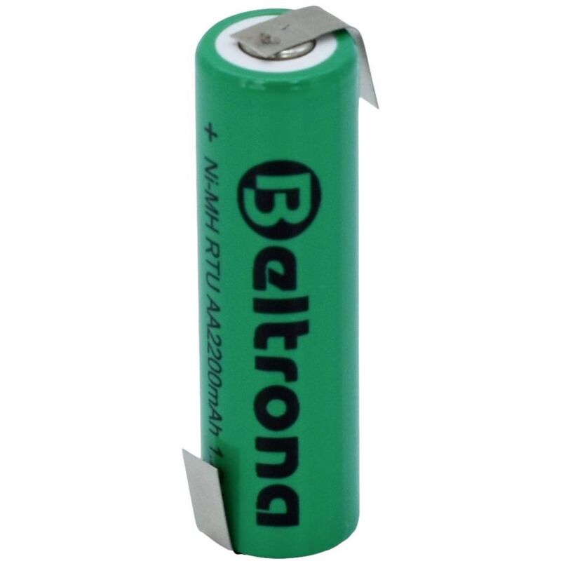 foto del prodotto beltrona rtuaaz batteria ricaricabile speciale stilo aa linguette a saldare a z nimh 1.2 v 2200 mah