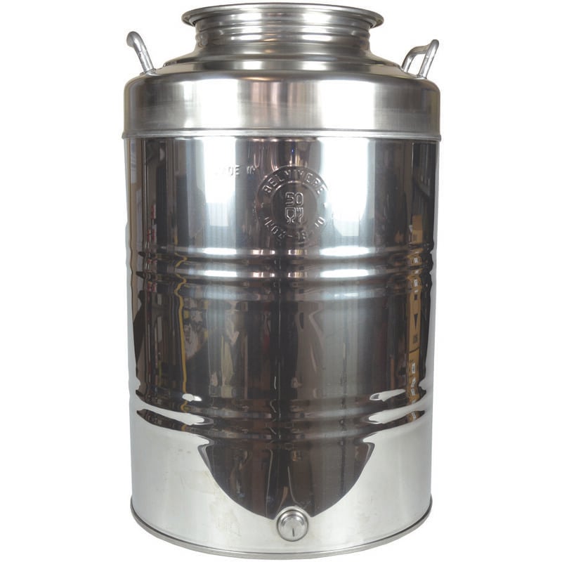 foto del prodotto belvivere fusto inox per olio graffato lt.50