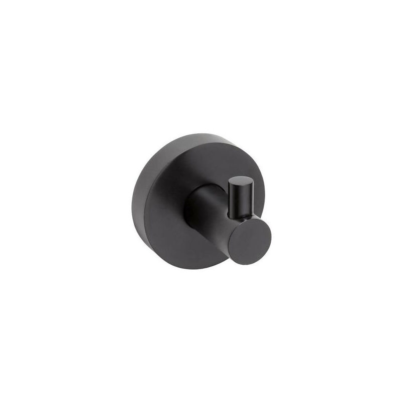 foto del prodotto bemeta gancio da parete singolo dark in ottone nero 5,5 cm x 5,5 cm x 5 cm 104106020 