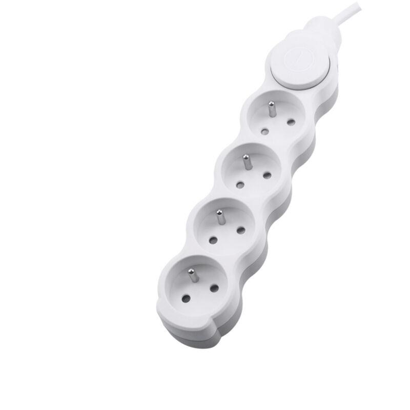 foto del prodotto bemko multiprise 4 prese cavo da 1,5 m protezione ip20 bianco compact 248x50x43m m