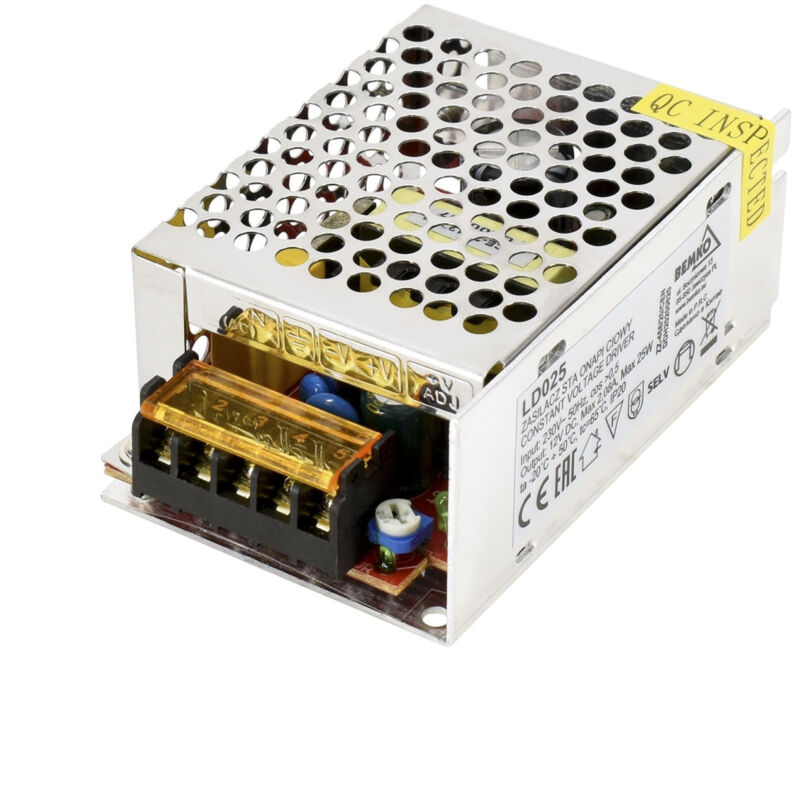 foto del prodotto bemko trasformatore led 12v 25w alimentazione compatta classe i ip20