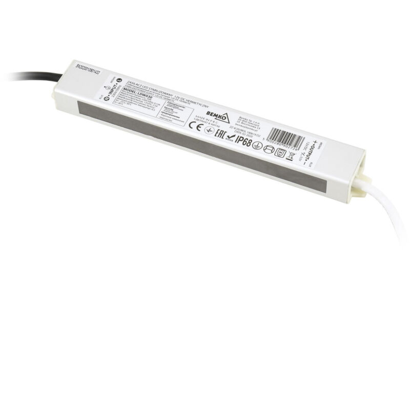 foto del prodotto bemko trasformatore led impermeabile ip68 12v 30w alimentazione esterna classe i