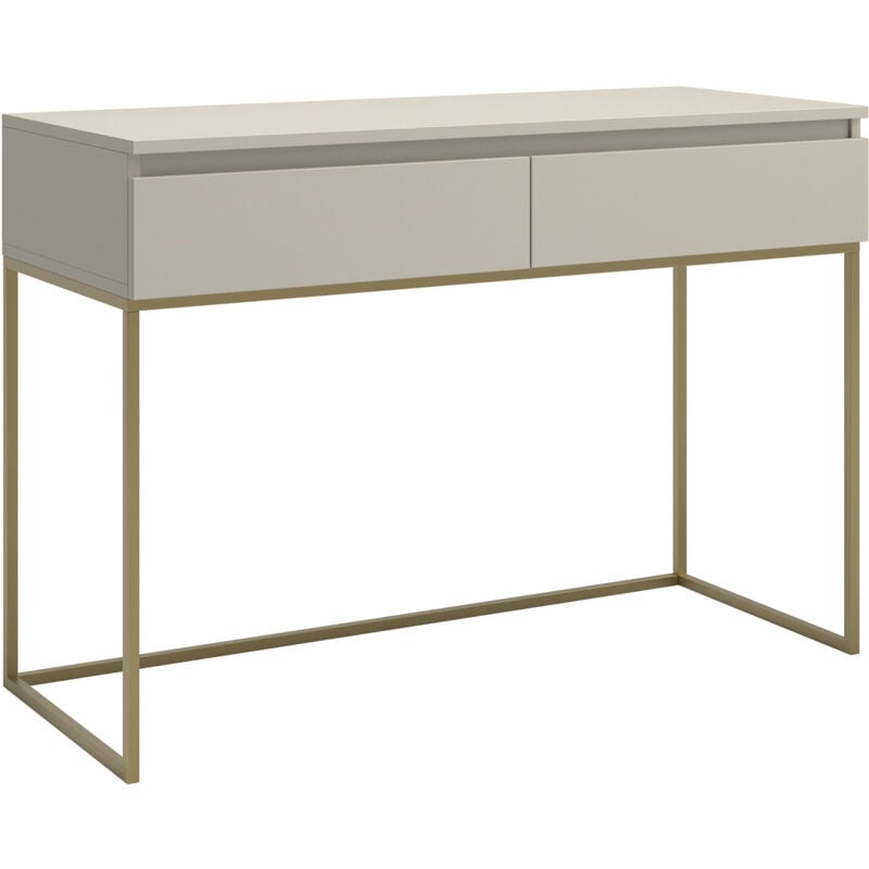 foto del prodotto bemmi consolle con struttura in metallo dorato 120 cm grigio beige selsey