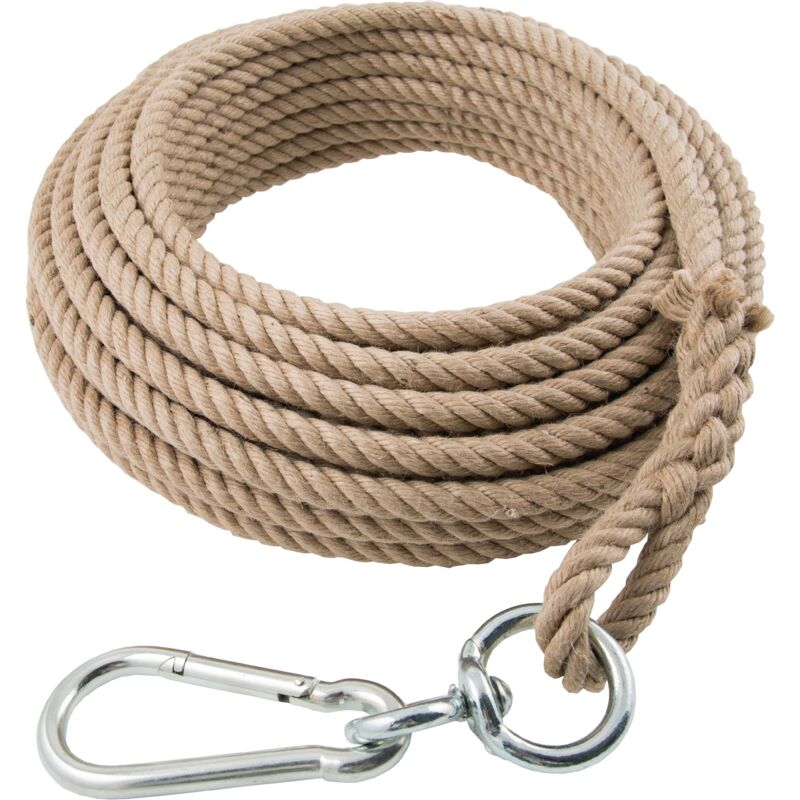 foto del prodotto benna corda 25m 4 capi intrecciati con occhiello 18mm marrone