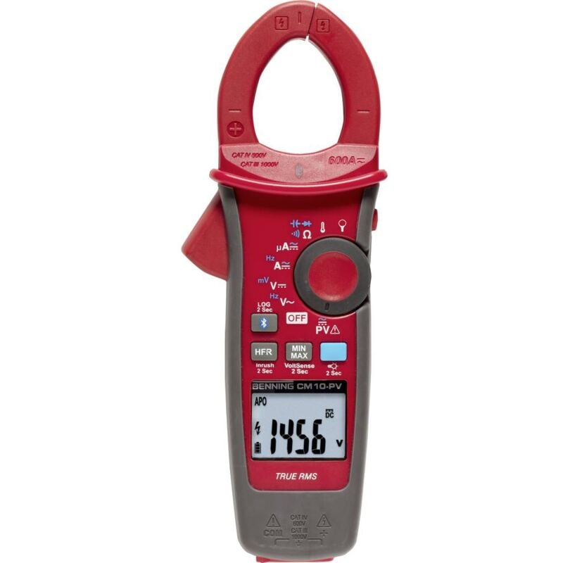foto del prodotto benning cm 10 pv pinza amperometrica digitale data logger cat iv 600 v display counts 6000