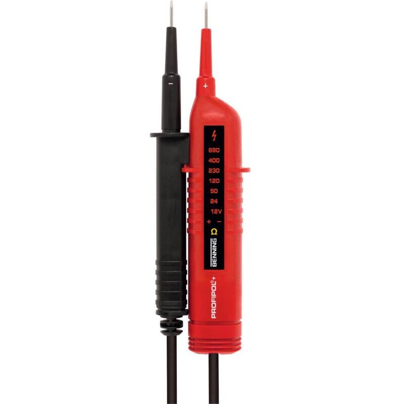 foto del prodotto benning profipol tester di tensione a due poli cat iii 600 v, cat ii 690 v led
